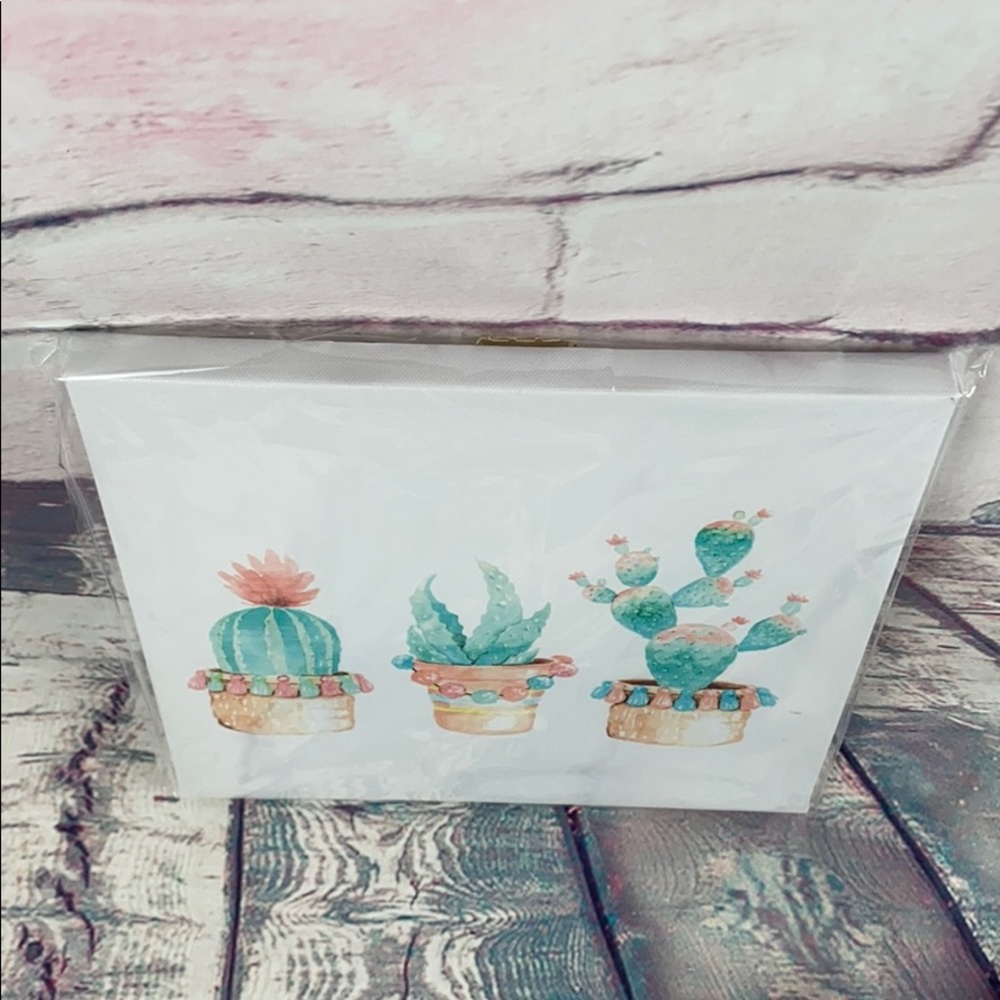 Wall Art Canvas Cactus Print - Picture 2 of 5